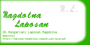 magdolna laposan business card